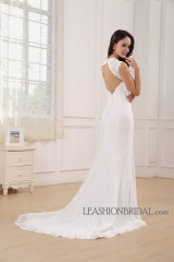 LW1228 Full Lace Mermaid Dress with Removable Straps