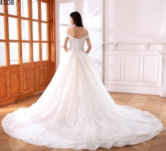 LW4108 Luxury Off Shoulder Bridal Gown