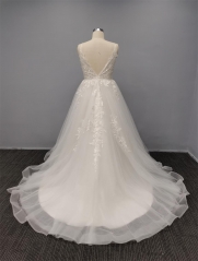 WT2241 Plus Size Wedding dress A Line Lace Applique wedding dress