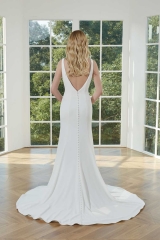 WT4353 Crepe Fitting Wedding Dress