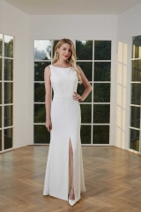 WT4364 Fitting Crepe Wedding Dress