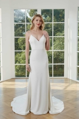 WT4361 fitting Crepe Mermaid Wedding Dress