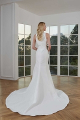 WT4365 Elegant Satin Mermaid Wedding Gown