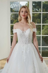 WT4181 Luxury Wedding Gown Off Shoulder