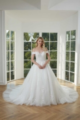 WT4181 Luxury Wedding Gown Off Shoulder