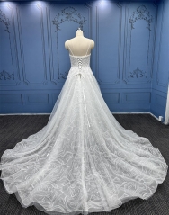 WT4190 Unique new gorgous design lace wedding gown