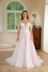 WT4605 2024 New Lovely Light Tulle A line wedding dress