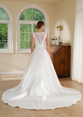 WT4616 2024 new quality Import Satin A line wedding dress