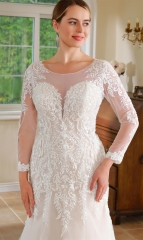 WT4714 2024 new luxury lace Mermaid wedding dress long sleeves