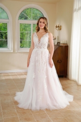 WT4507 2024 New Lovely Lace Light Tulle A line wedding dress