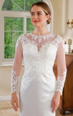 WT4515 2024 new Fit & Flare lace wedding dress long sleeves