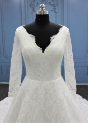 WT2277 Long sleeves lace ball gown