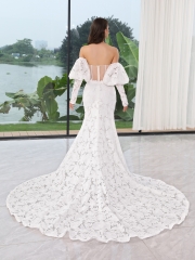 WT4649 New full lace mermaid bridal