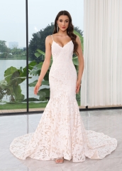 WT4647 New Elegant Fit&Flare bridal, full lace