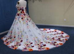 WT3316 Color Flower Big Ball Gown