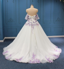 WT2345 Color Flower Lace Big Ball Gown