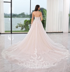 WT4732 2025 Luxry 2 in 1 Lace Beading Bridal