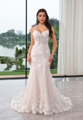 WT4730 2025 New 3D Lace Mermaid Bridal